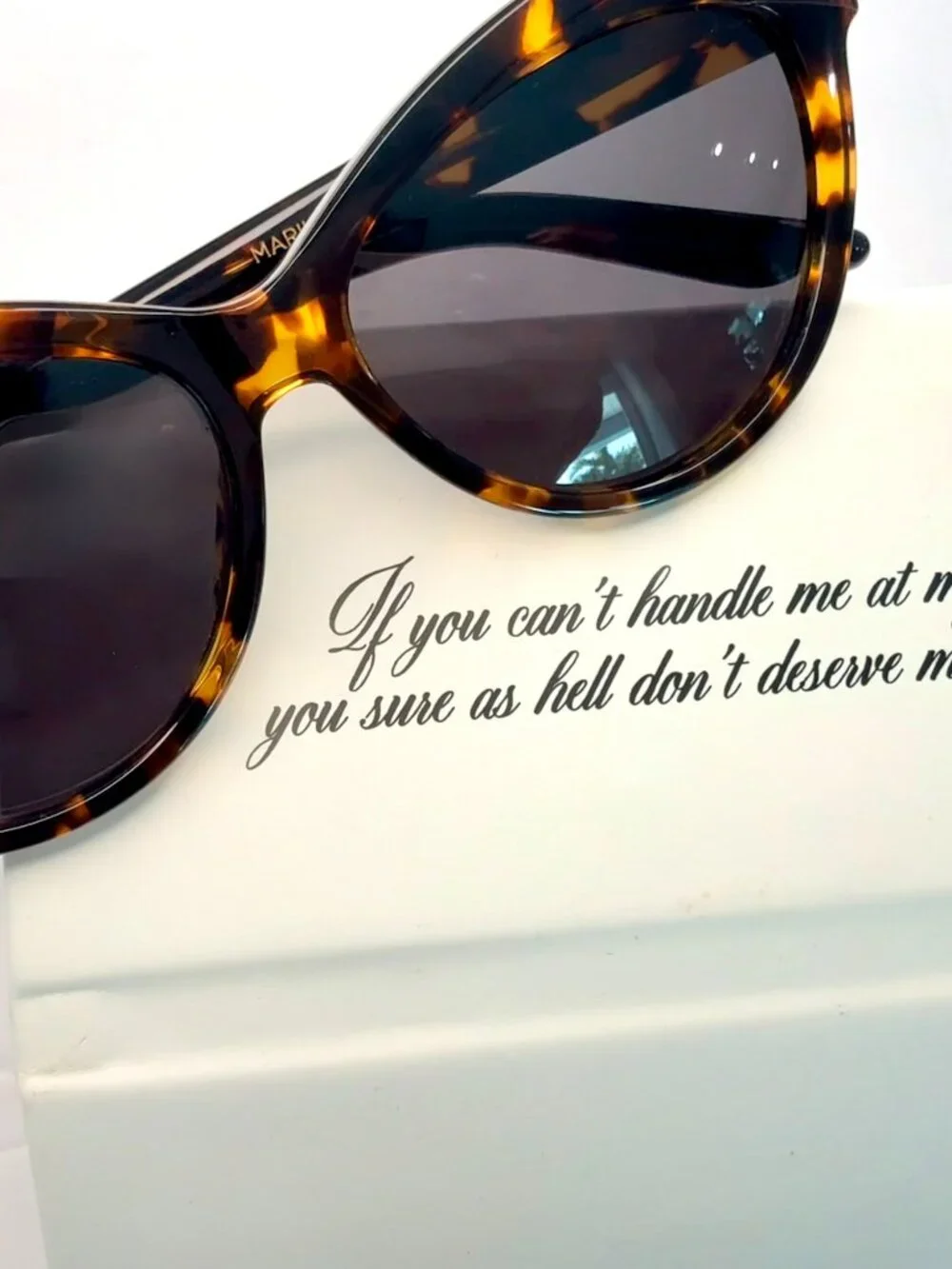 DIFF x Marilyn Monroe | Tortoise Cat Eye Sunglasses + Case Cloth